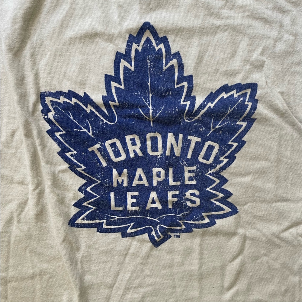 Retro Maple Leafs Ringer Tee - Picture 5 of 6